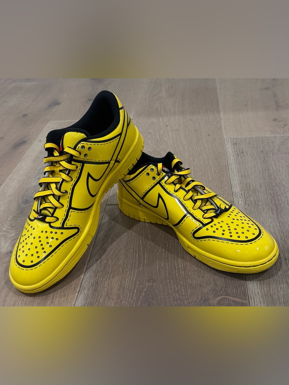 Nike x LEGO Yellow and Black Low-Top Sneakers NWT